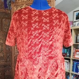 Velvet baby doll shirt.